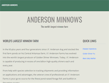 Tablet Screenshot of andersonminnows.com